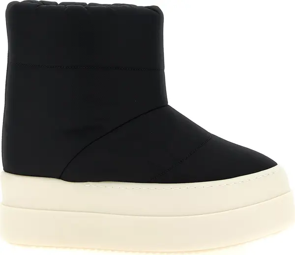 Bicolor Nylon Ankle Boots
