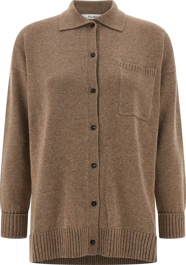 Brown Cashmere Cardigan