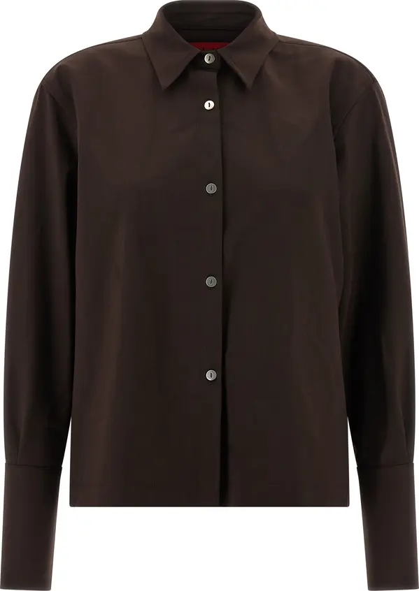 Brown Polyester Blouse