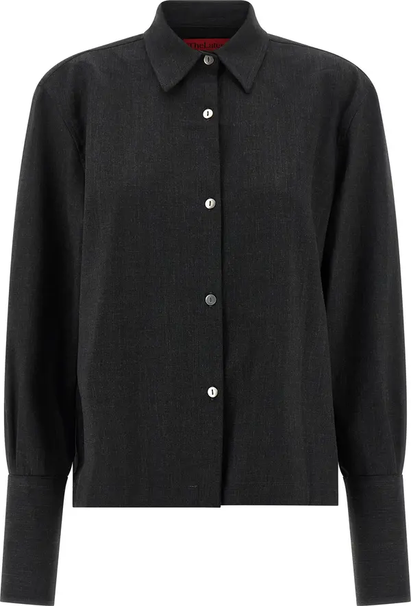 Gray Polyester Blouse