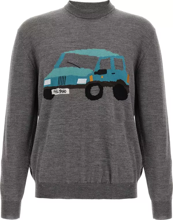 Gray Wool Cardigan