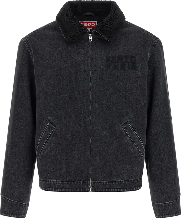 Black Cotton Denim Jacket