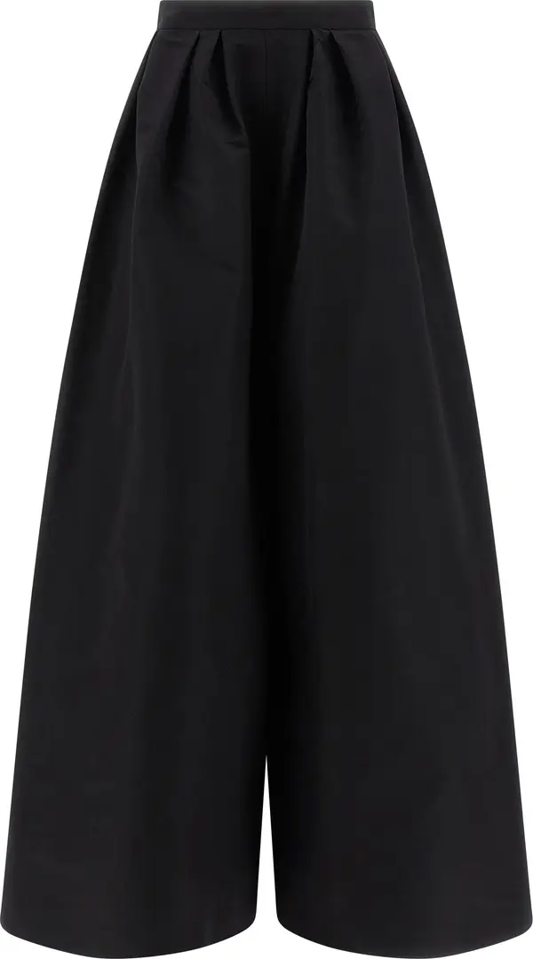Black Silk Casual Pants
