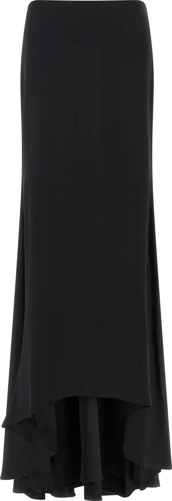 Black Silk Mini Skirt