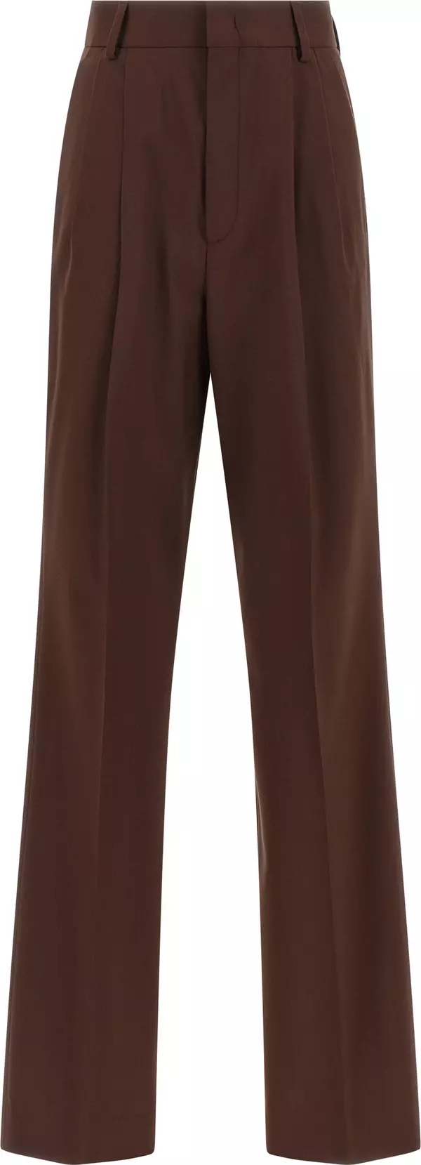 Brown Wool Dress Pants
