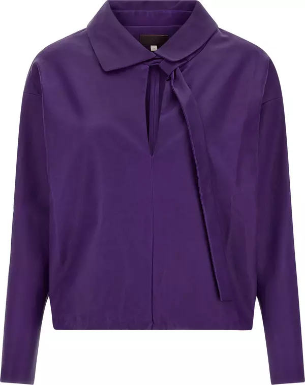 Purple Lamb Leather Blouse
