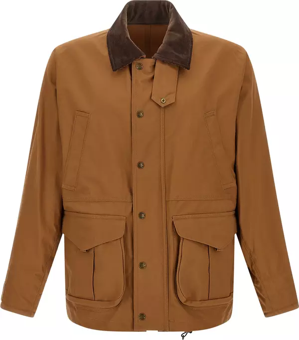 Brown Cotton Shell Jacket