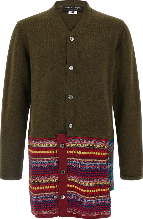 Bicolor Wool Cardigan