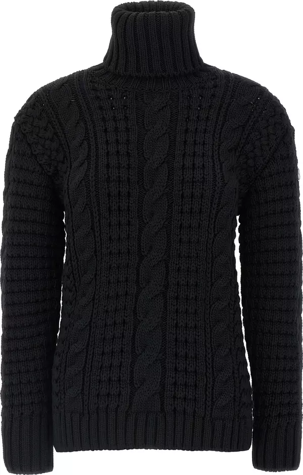 Black Virgin Wool Cardigan