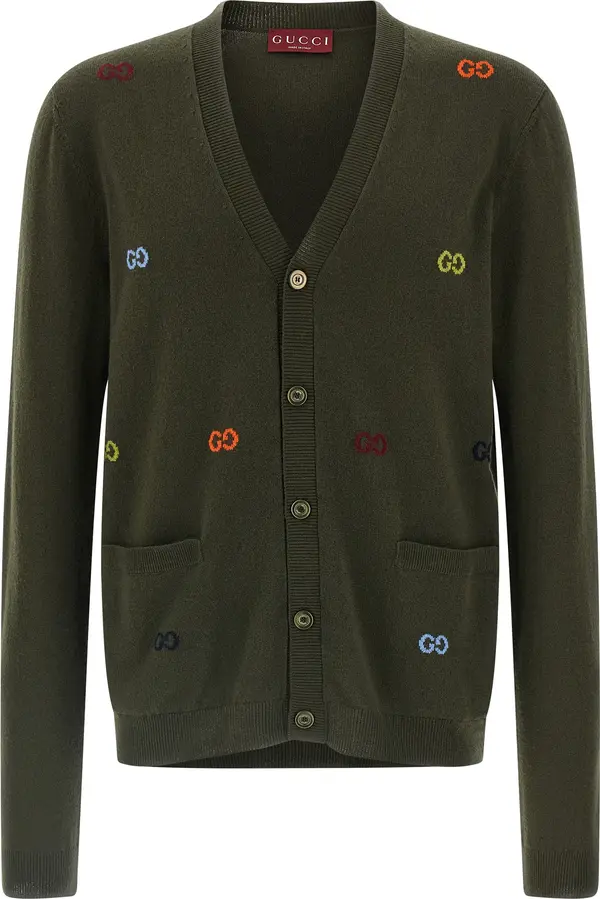 Bicolor Cashmere Cardigan