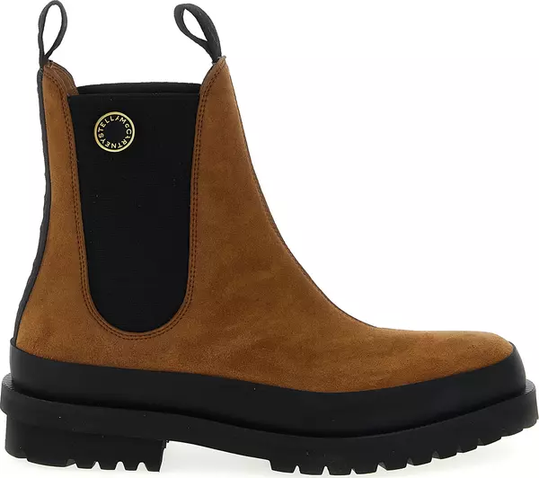 Brown Viscose Ankle Boots