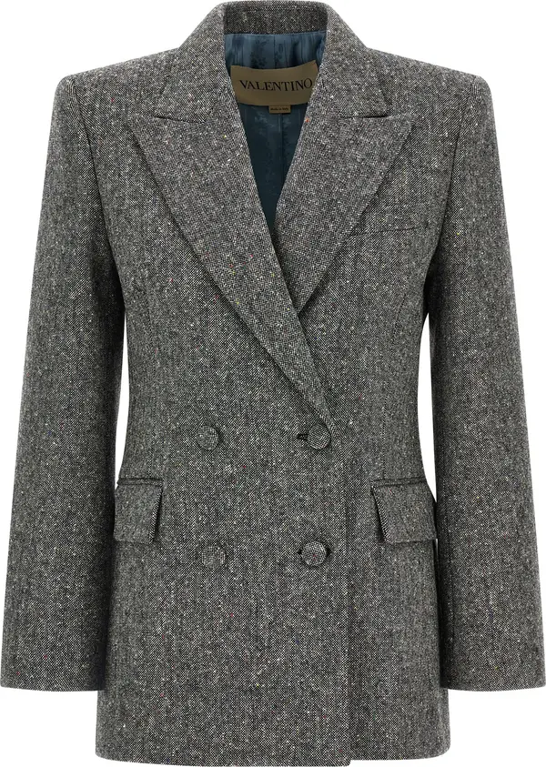 Gray Virgin Wool Blazer