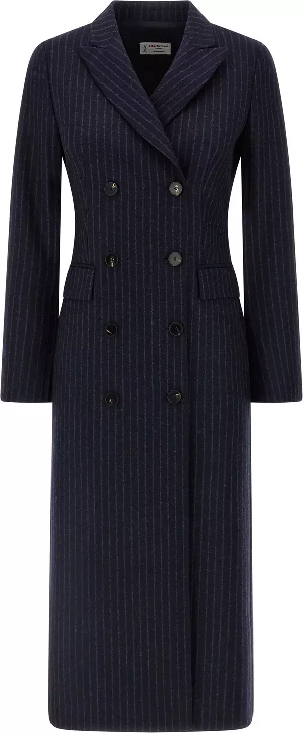 Blue Virgin Wool Coat