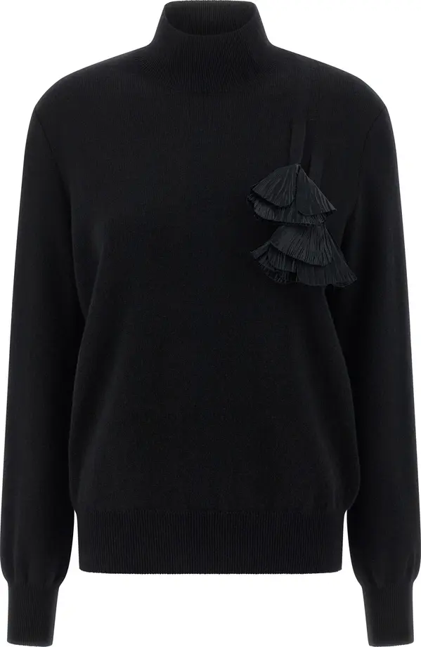 Black Virgin Wool Cardigan