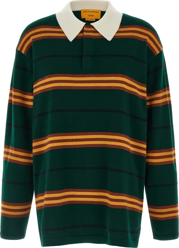 Bicolor Cashmere Polo Shirt