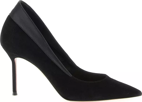 Black Goatskin High Heel Pumps