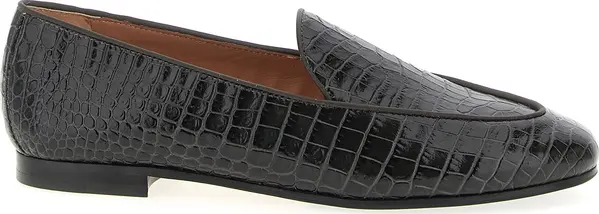 Black Calfskin Slip-On Loafers