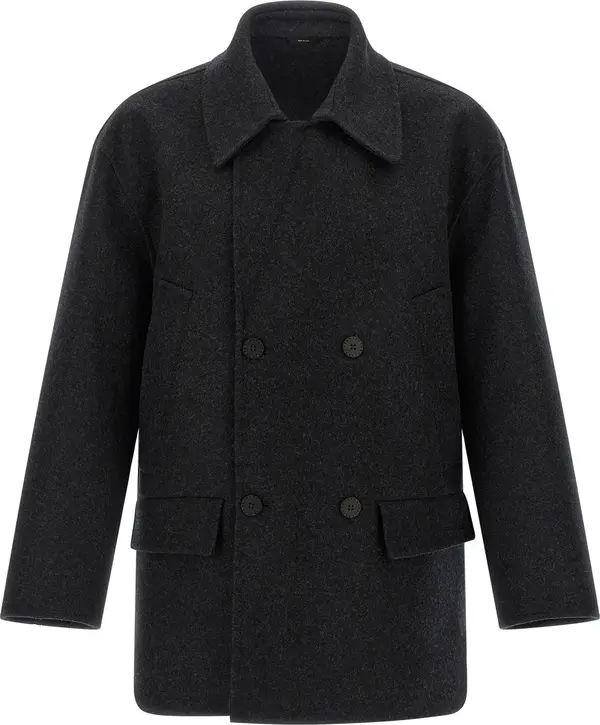 Gray Virgin Wool Coat
