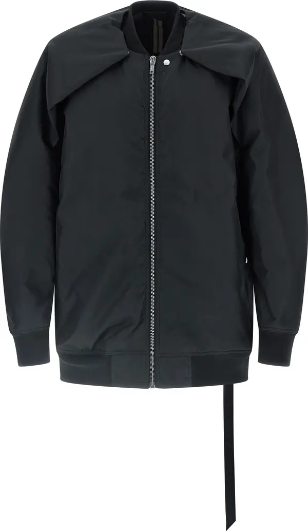 Black Nylon Bomber