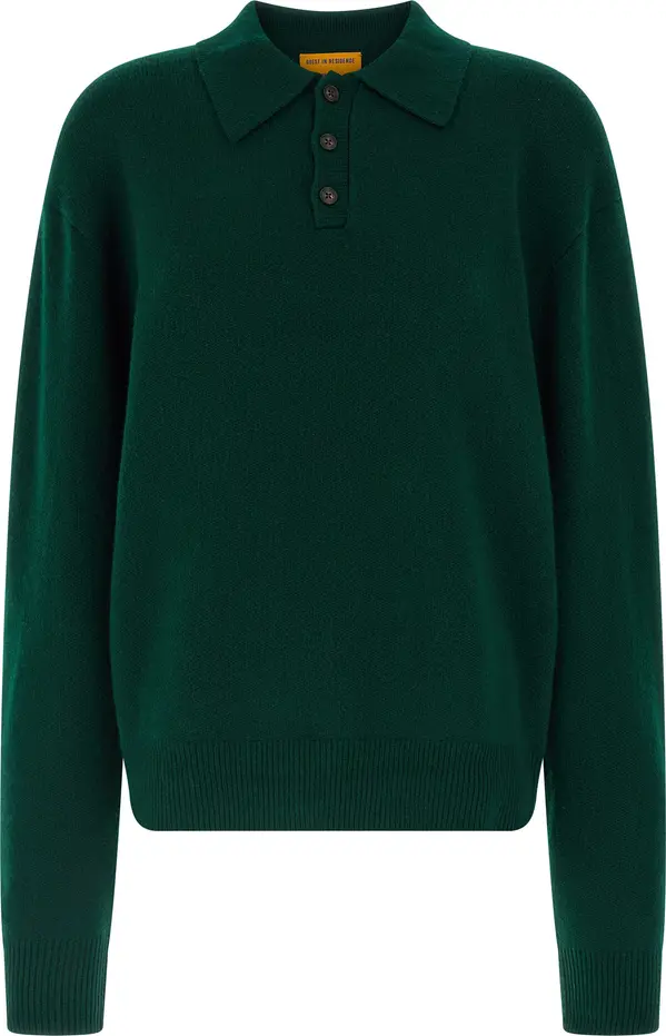 Bicolor Cashmere Polo Shirt