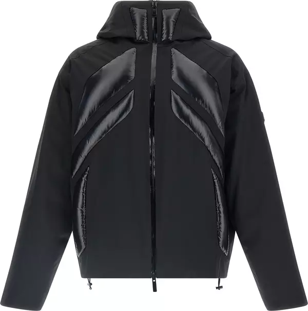 Black Polyamide Full-Length Jacket