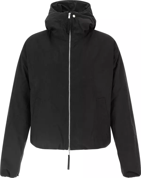 Black Polyester Shell Jacket
