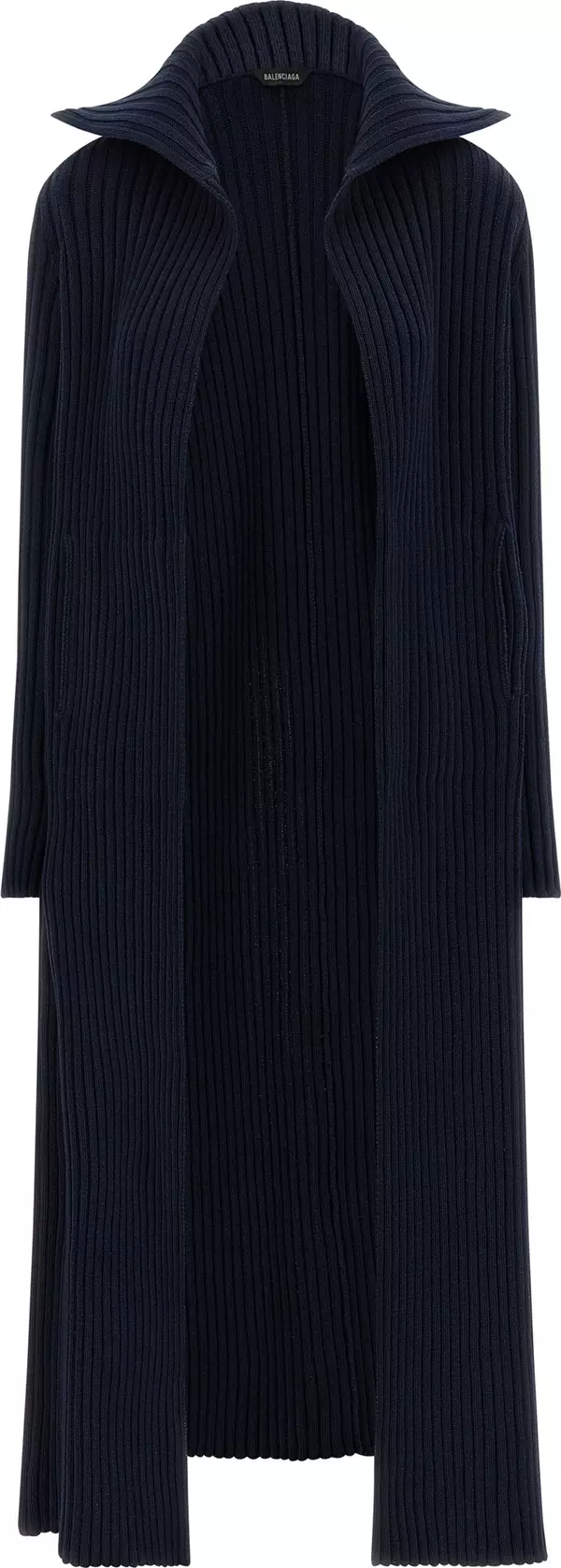Blue Polyester Cardigan