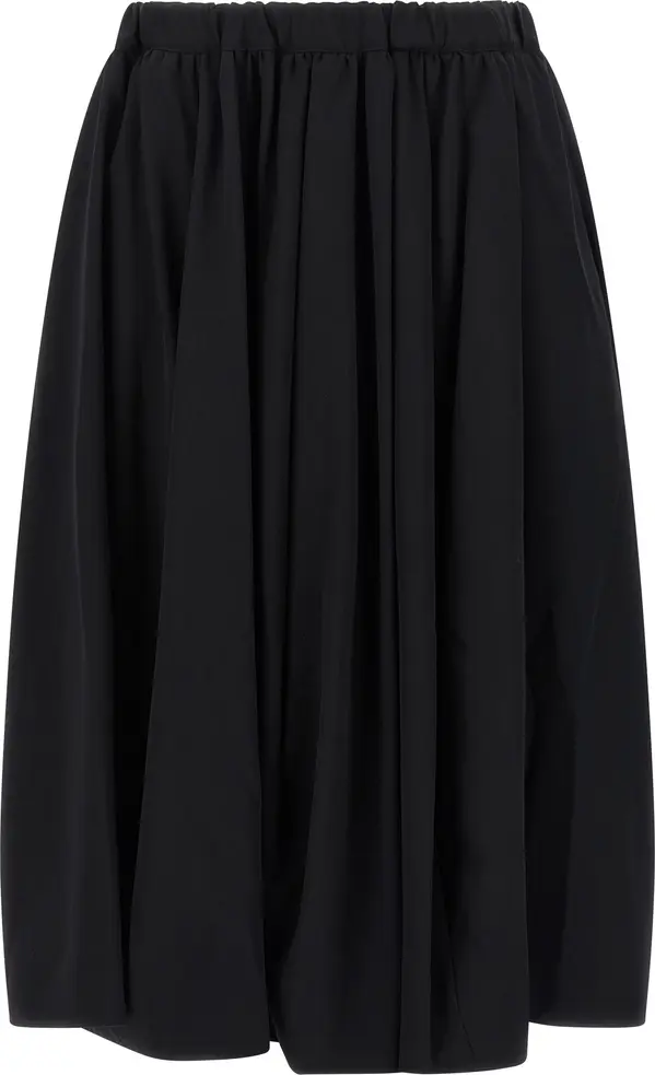 Black Wool Mini Skirt