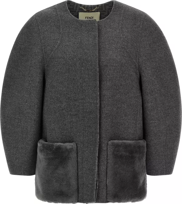 Gray Virgin Wool Coat