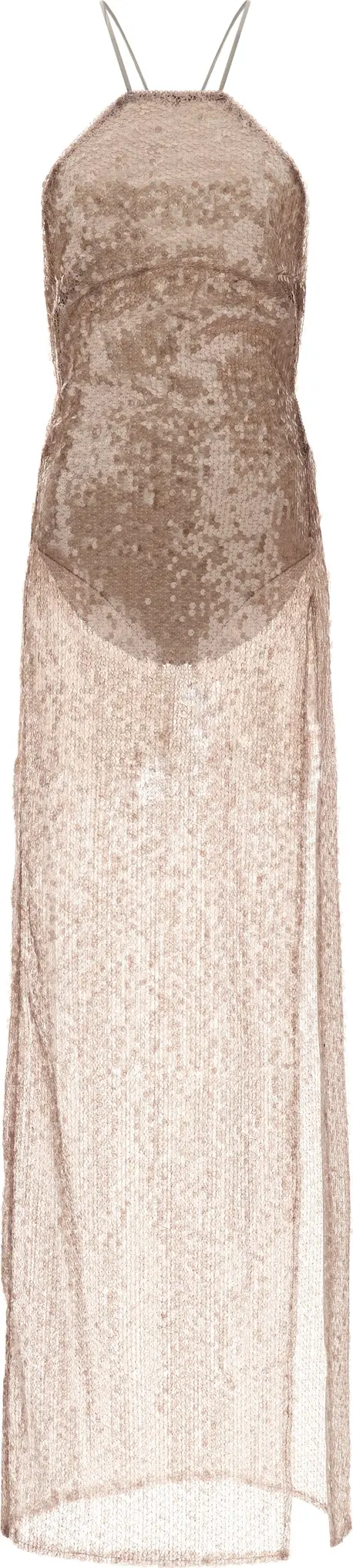Multicolor Polyester Long Dress