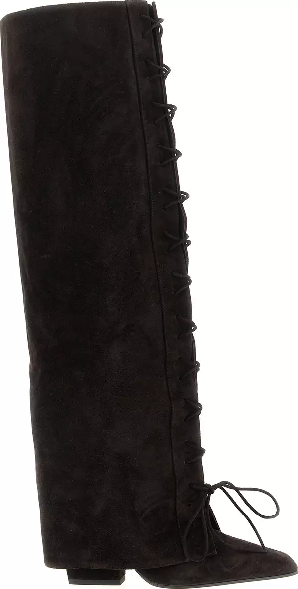 Brown Calfskin Over The Knee