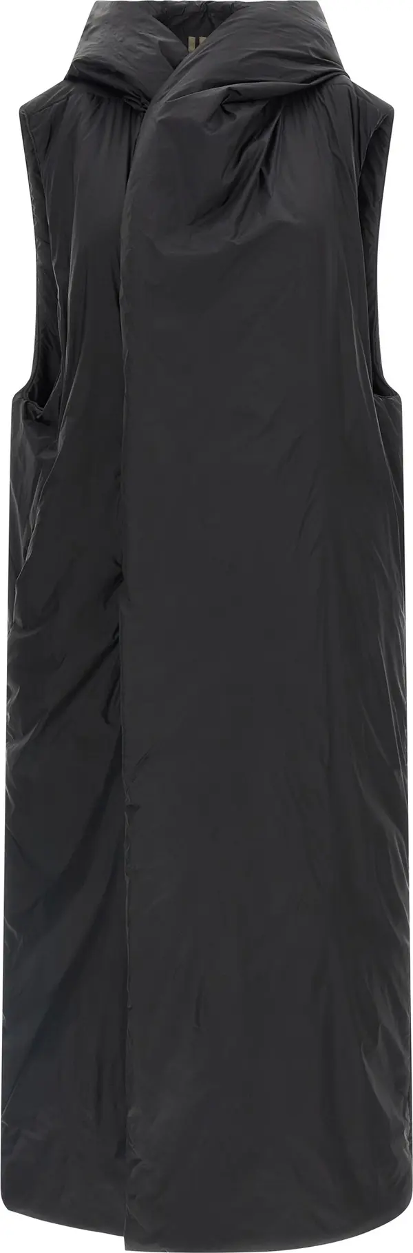 Black Nylon Sleeveless Jacket