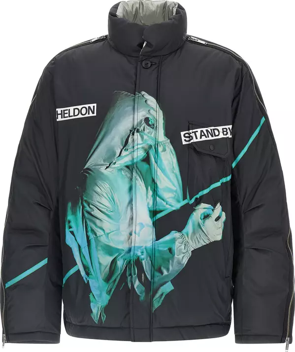 Black Polyester Shell Jacket