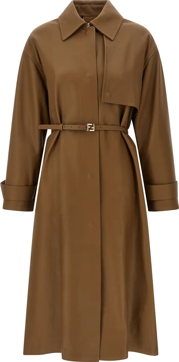 Brown Lamb Leather Coat