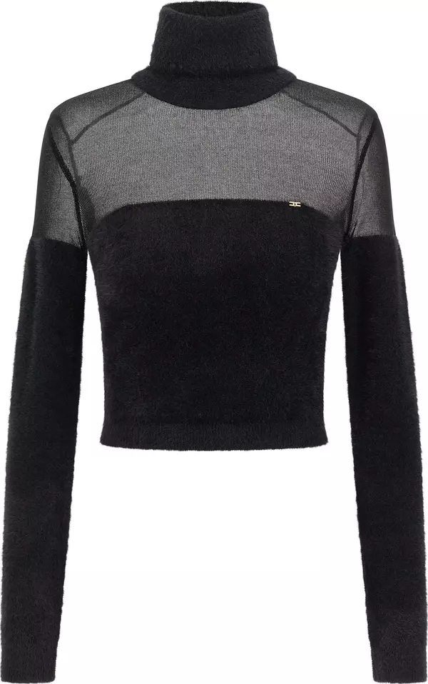 Black Polyamide Cardigan