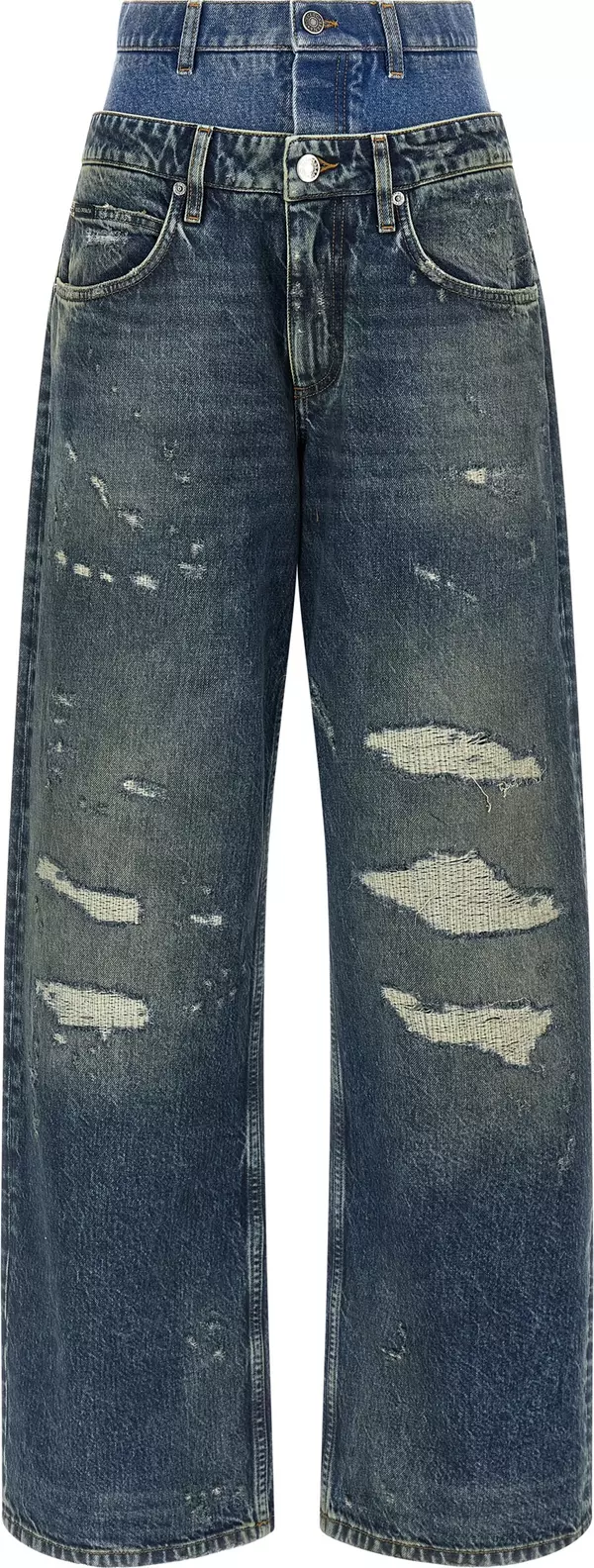 Blue Cotton Jeans Denim