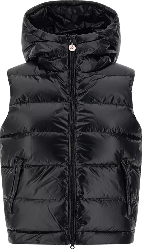 Black Polyamide Sleeveless Jacket