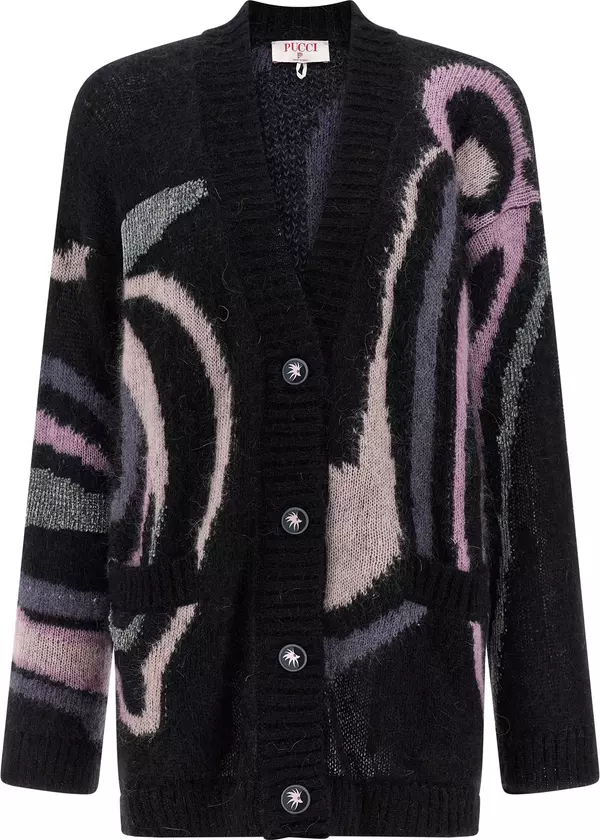 Black Wool Cardigan