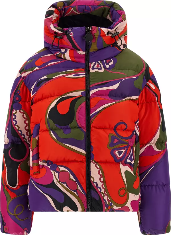 Multicolor Polyamide Full-Length Jacket