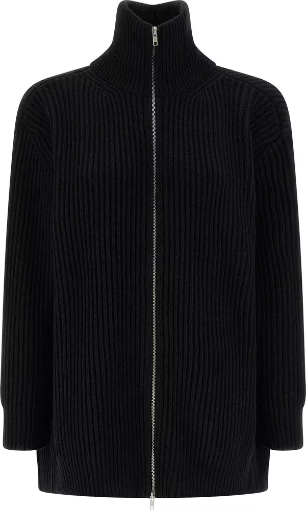 Black Wool Short Dress