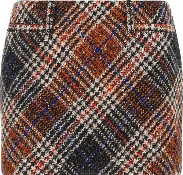 Multicolor Wool Long Skirt