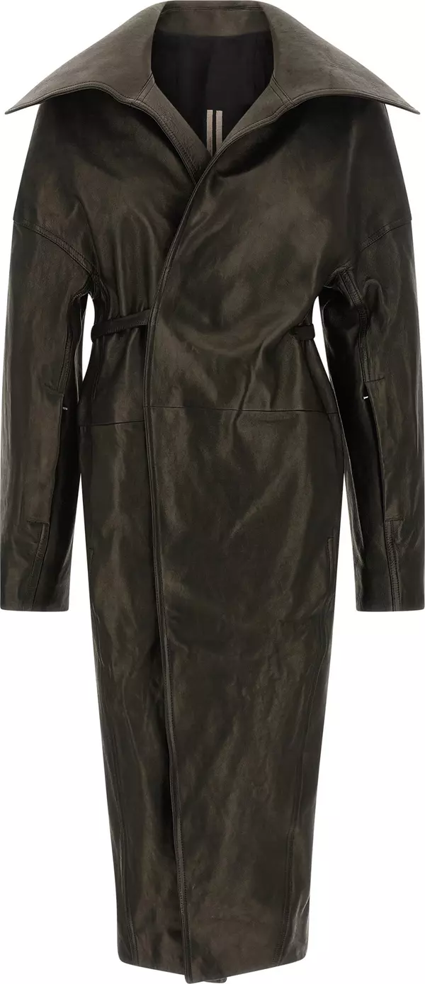 Black Lamb Leather Coat