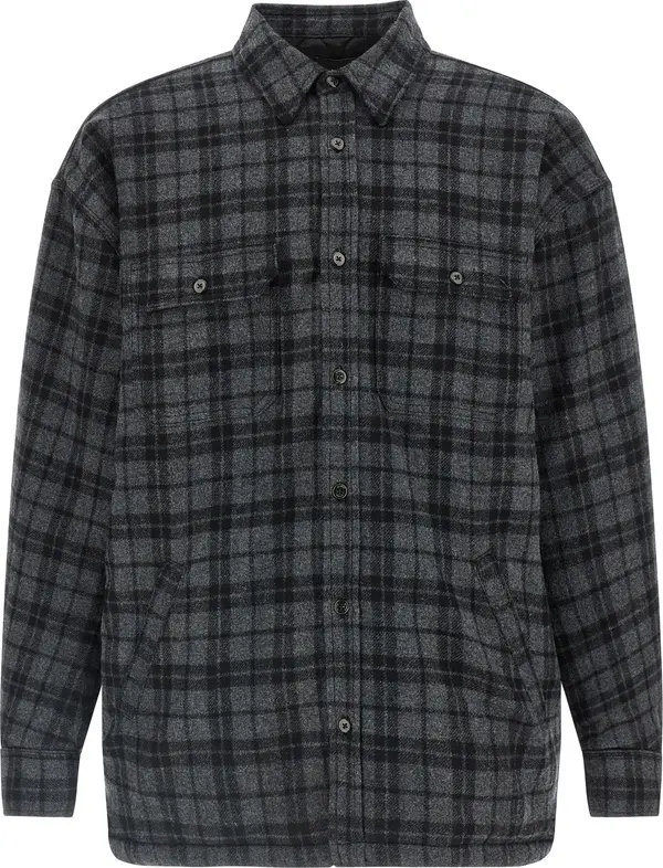 Gray Wool Full-Length Jacket