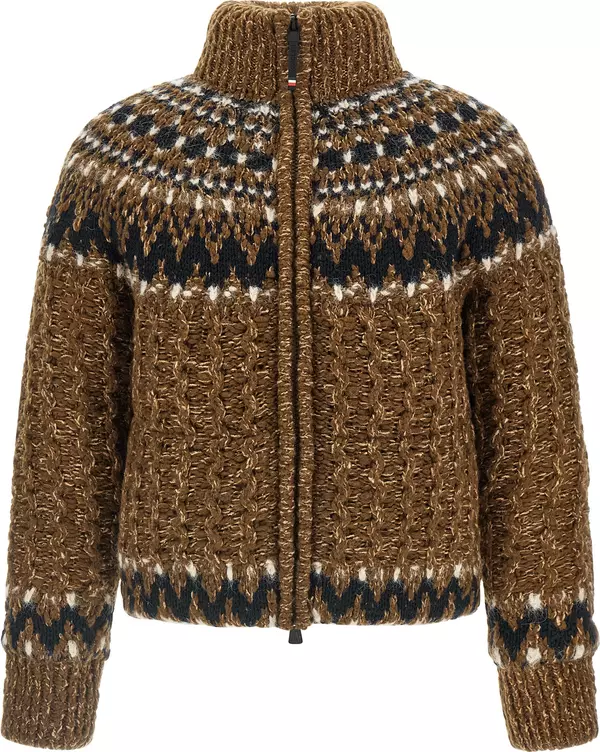 Brown Wool Full-Length Jacket