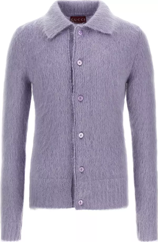 Purple Wool Cardigan