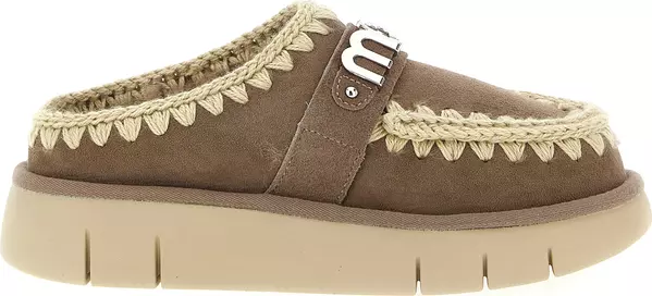 Brown Lambskin Clogs