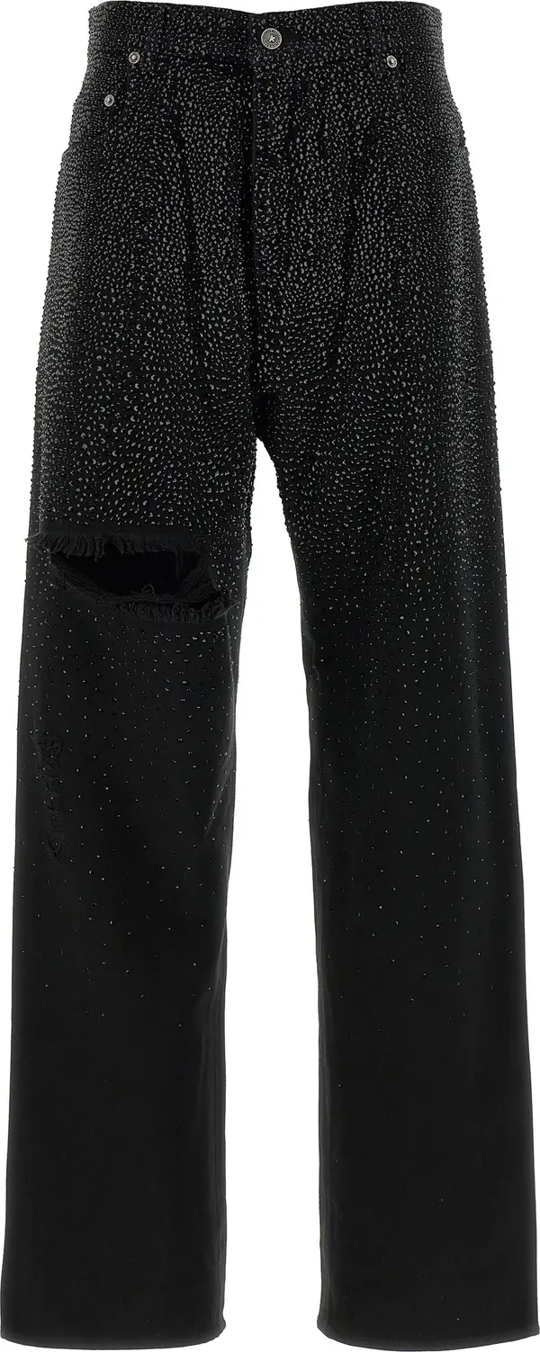Black Cotton Jeans Denim