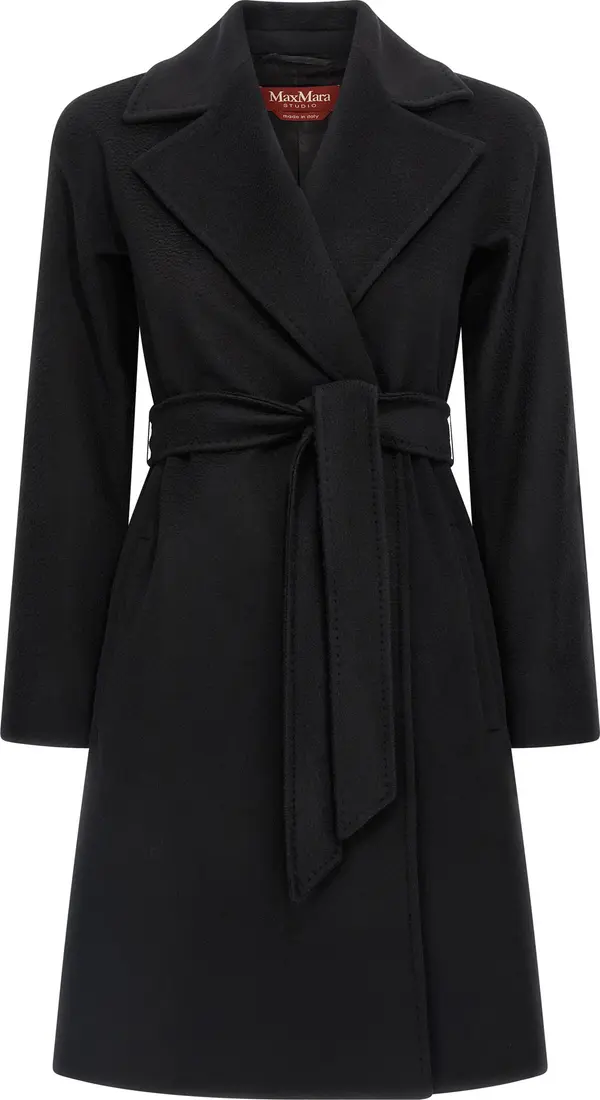 Black Virgin Wool Coat
