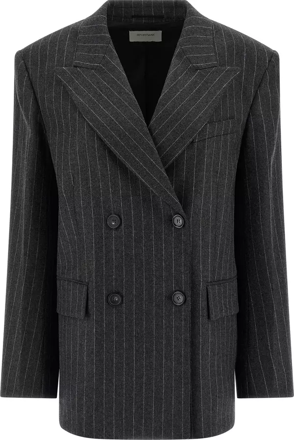 Gray Virgin Wool Blazer