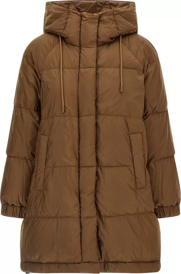 Brown Polyester Parka